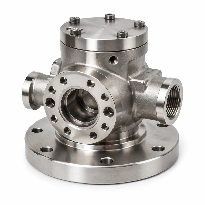 Gegossenes und CNC-gefrästes Hochdruck-Flanschgehäuse aus Edelstahl 17-4PH SS316
